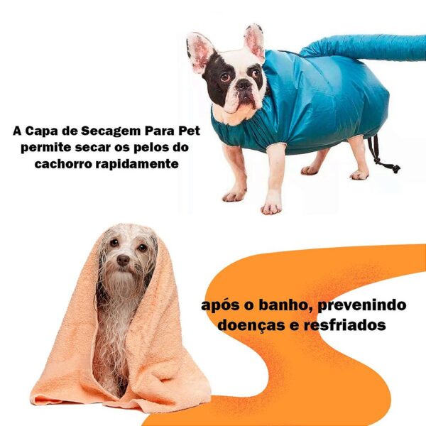 Capa De Secagem Rápida Petshop Saco Para Secador Tamanho L - Image 4